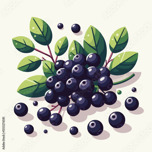 chokeberry, nature, leaf, plant, berry, aronia, fruit, branch, ripe, food, black, green, fresh, natural, garden, healthy, background, organic, nutrition, raw, bush, berries, autumn, leaves, antioxidan