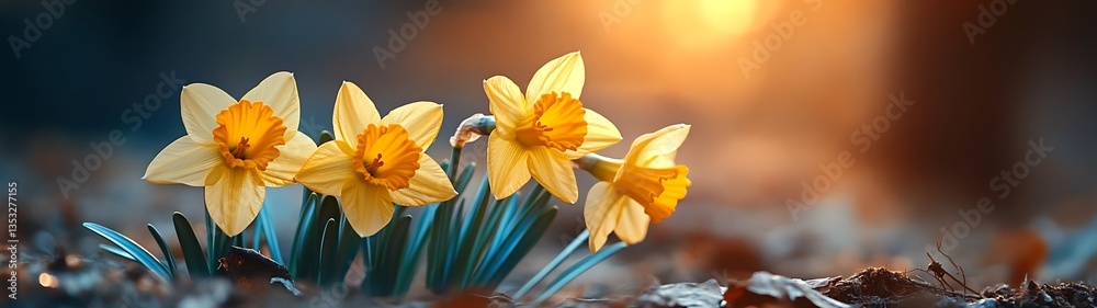 Fototapeta premium Daffodils Sunrise.