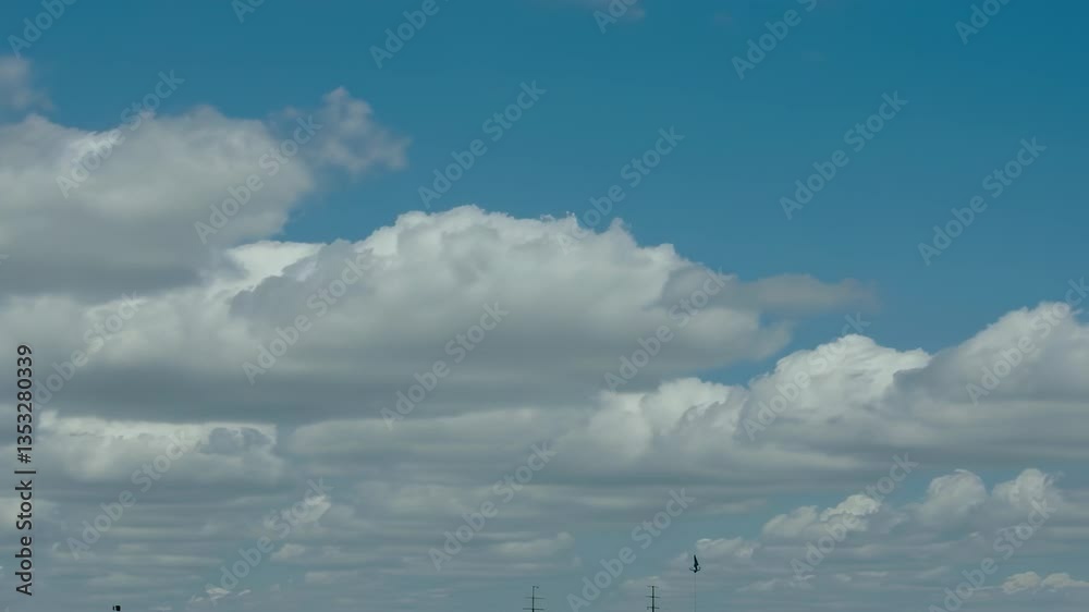 Blue sky with white clouds