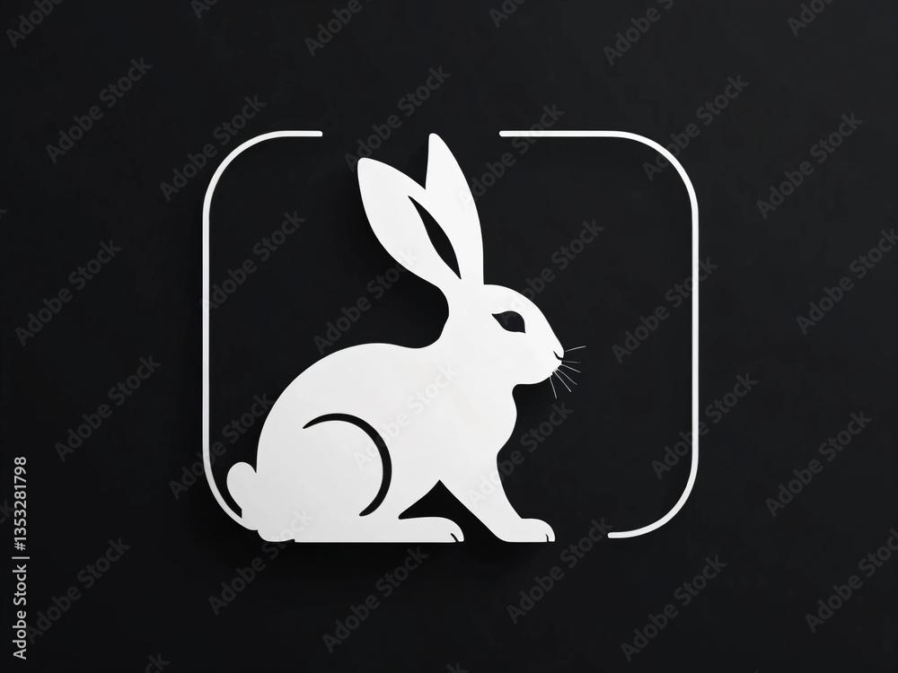 The logo incorporates a rabbit with a modern minimalist aesthetic. The logo incorporates a rabbit with a modern minimalist aesthetic.