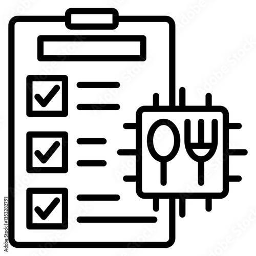 AI personalized meal plan single icon