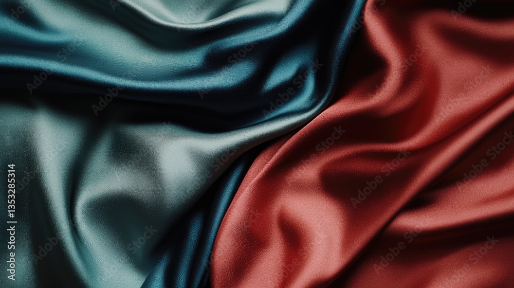 Fototapeta premium A luxurious silk clothing collection with smooth textures, deep jewel tones, and elegant drapery.