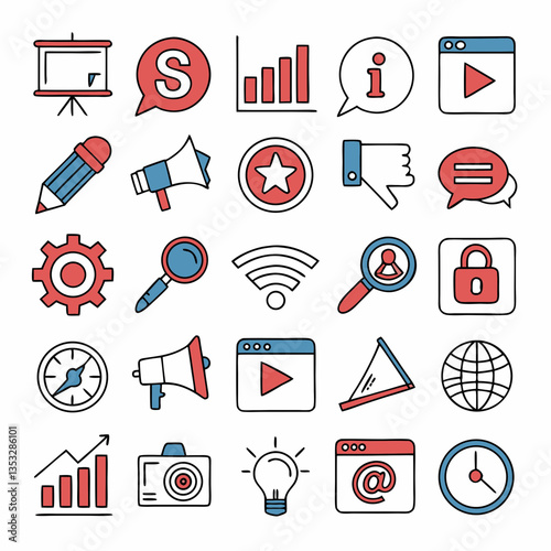 Social Media and Marketing Icons