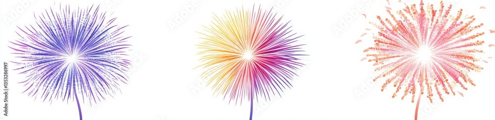 Fototapeta premium Vibrant Fireworks Display