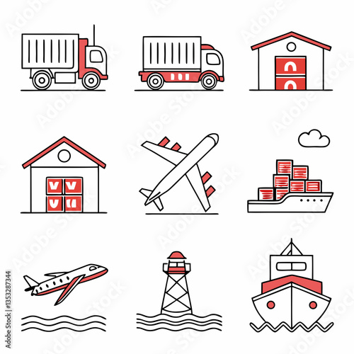 Transport and Logistics Icons