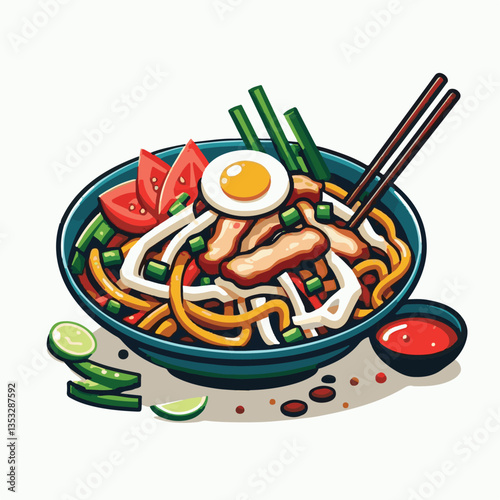 cuisine, delicious, traditional, meal, asian, food, dish, plate, singapore, dinner, malaysia, chinese, lunch, penang, stir, char, tasty, asia, teow, shrimp, noodles, sauce, noodle, hawker, popular, fr