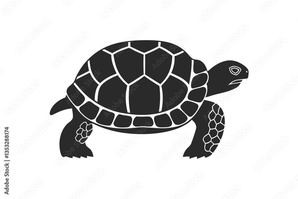 Fototapeta premium Tortoise silhouette vector illustration