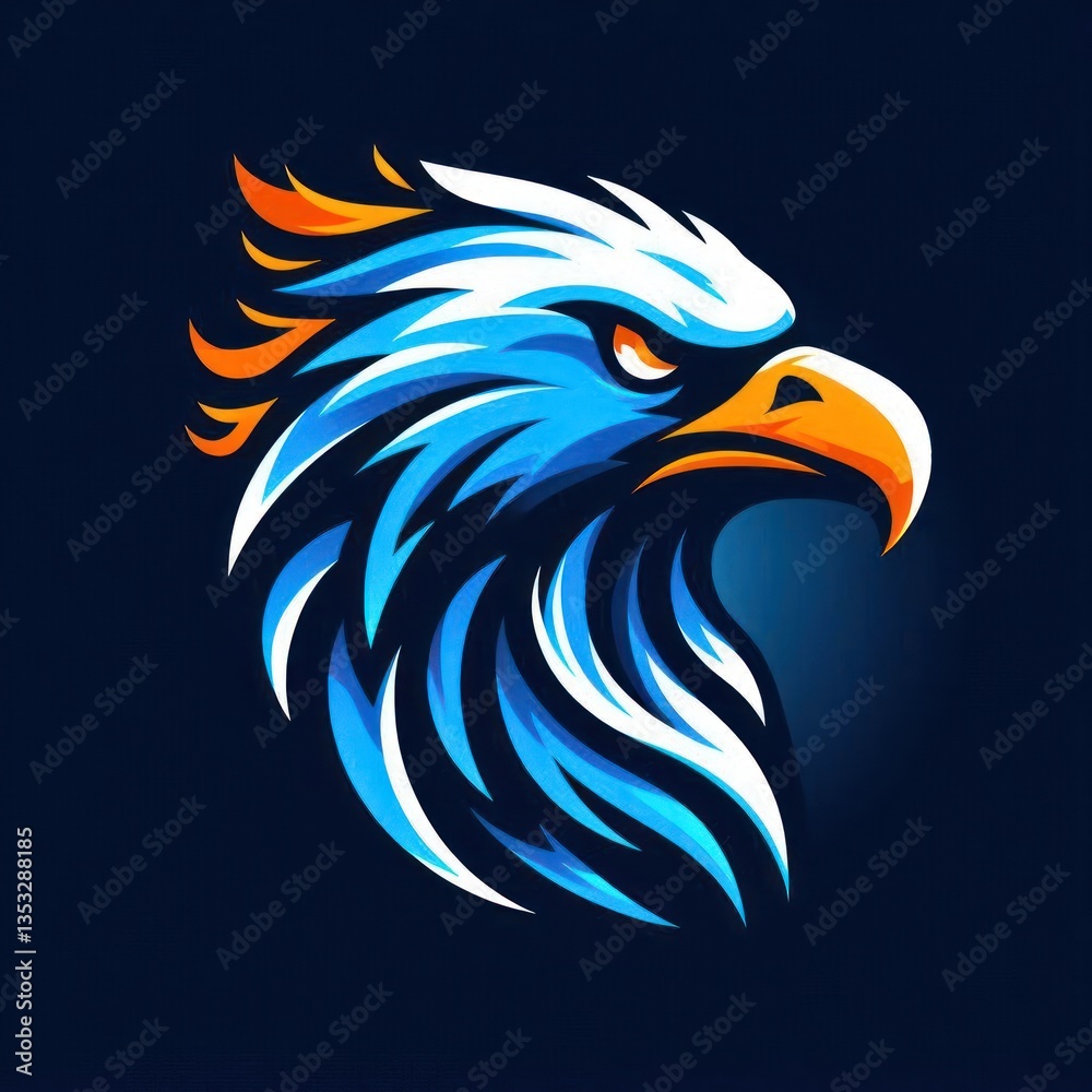 Obraz premium Majestic Eagle Head Logo Design.