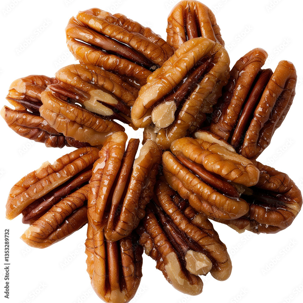 Freshly Shelled Pecans in Various Arrangements for Healthy Eating and Cooking Needs Freshly Shelled Pecans in Various Arrangements for Healthy Eating and Cooking Needs
