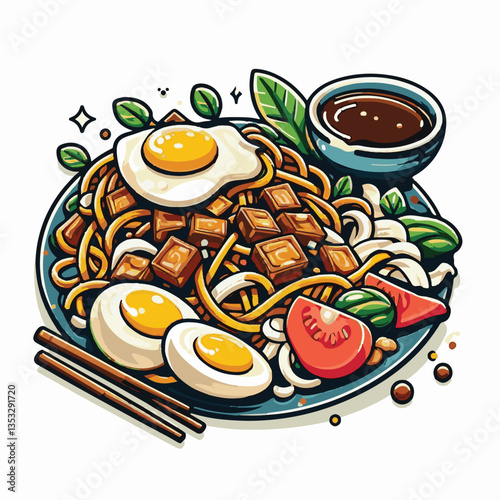 cuisine, delicious, traditional, meal, asian, food, dish, plate, singapore, dinner, malaysia, chinese, lunch, penang, stir, char, tasty, asia, teow, shrimp, noodles, sauce, noodle, hawker, popular, fr