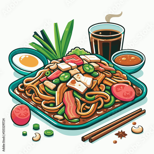 cuisine, delicious, traditional, meal, asian, food, dish, plate, singapore, dinner, malaysia, chinese, lunch, penang, stir, char, tasty, asia, teow, shrimp, noodles, sauce, noodle, hawker, popular, fr