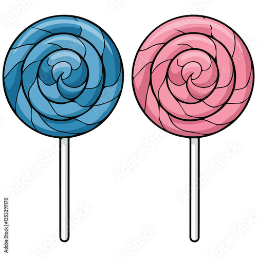 Colorful lollipop candies