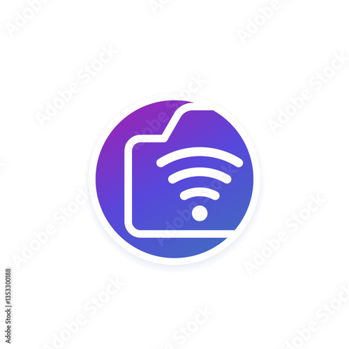 camera with wi-fi connection icon for apps and web