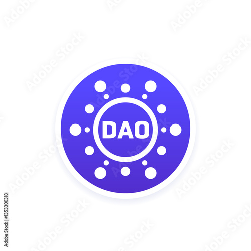 DAO vector icon, Decentralized Autonomous Organisation