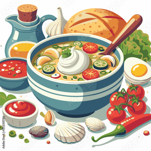 food, delicious, chowder, bowl, soup, clam, seafood, dinner, potato, meal, gourmet, cream, creamy, healthy, lunch, shellfish, fresh, cuisine, parsley, spoon, dish, milk, white, bread, hot, american, b