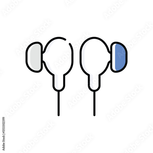 Wired Headset Vector icon