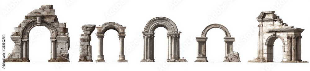 Fototapeta premium Ancient Archways in Various States of Ruin