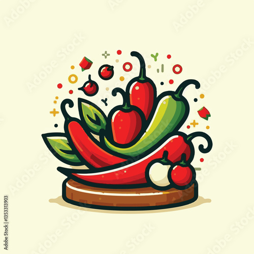 food, red, chili, hot, spicy, spice, pepper, vegetable, chilli, fresh, isolated, vector, background, ingredient, mexican, cuisine, organic, cooking, cayenne, taste, heat, flavor, healthy, white, papri