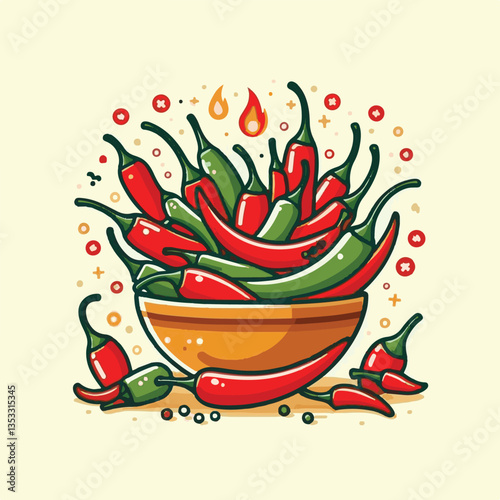 food, red, chili, hot, spicy, spice, pepper, vegetable, chilli, fresh, isolated, vector, background, ingredient, mexican, cuisine, organic, cooking, cayenne, taste, heat, flavor, healthy, white, papri