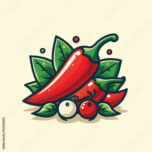 food, red, chili, hot, spicy, spice, pepper, vegetable, chilli, fresh, isolated, vector, background, ingredient, mexican, cuisine, organic, cooking, cayenne, taste, heat, flavor, healthy, white, papri