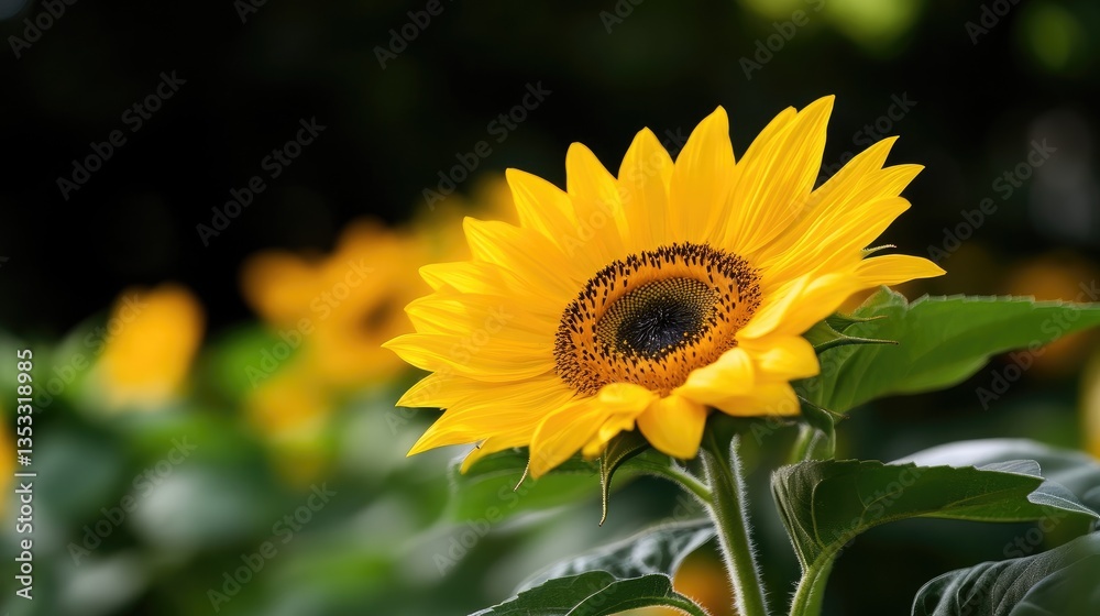 Obraz premium Vibrant sunflower in a field (1)