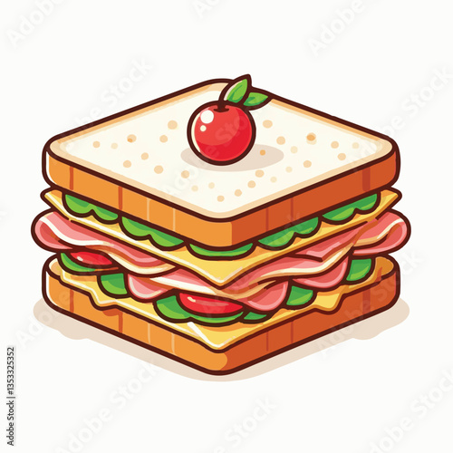 sandwich, food, meal, lunch, snack, bread, toast, tomato, club, dinner, cheese, breakfast, meat, lettuce, background, vegetable, healthy, ham, bacon, fresh, salad, white, fast, chicken, appetizer, nut