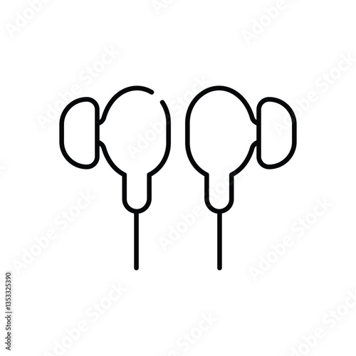 Wired Headset Vector icon