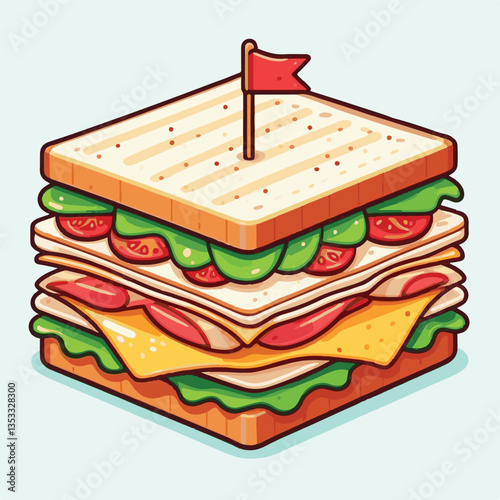 sandwich, food, meal, lunch, snack, bread, toast, tomato, club, dinner, cheese, breakfast, meat, lettuce, background, vegetable, healthy, ham, bacon, fresh, salad, white, fast, chicken, appetizer, nut