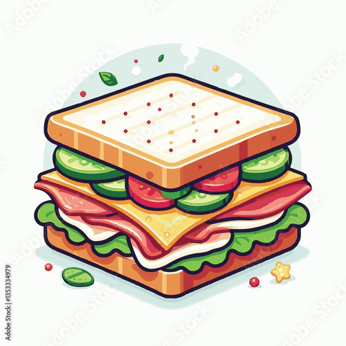 sandwich, food, meal, lunch, snack, bread, toast, tomato, club, dinner, cheese, breakfast, meat, lettuce, background, vegetable, healthy, ham, bacon, fresh, salad, white, fast, chicken, appetizer, nut