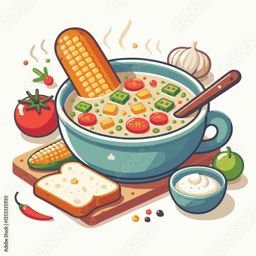 food, soup, chowder, meal, cuisine, delicious, seafood, bowl, lunch, vegetable, gourmet, cream, creamy, potato, dinner, fresh, white, hot, fish, american, dish, clam, bread, healthy, milk, carrot, par
