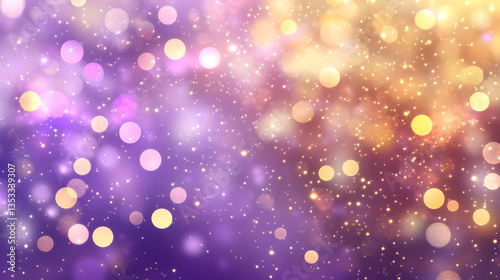 Sparkling Glitter Background in Various Shades of Purple and Gold