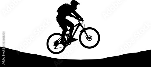Silhouette Mountain biker
