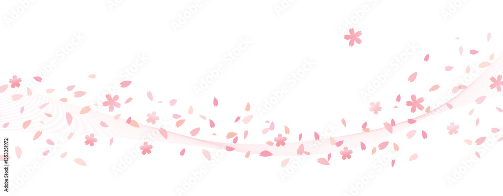桜吹雪のオーバーレイ背景