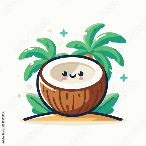 coconut, exotic, tropical, palm, isolated, food, background, fresh, leaf, cut, half, brown, coco, nature, nut, healthy, natural, fruit, white, ingredient, diet, piece, milk, shell, break, green, organ