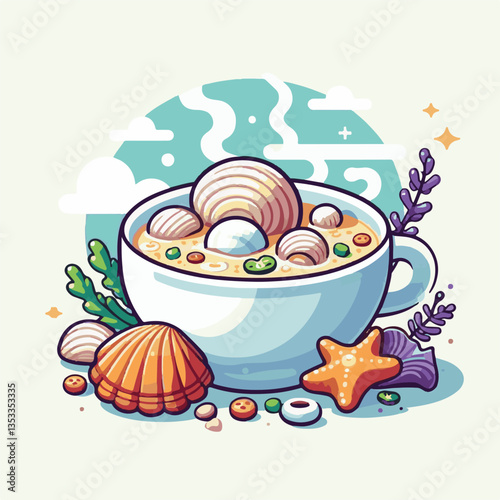 food, delicious, chowder, bowl, soup, clam, seafood, dinner, potato, meal, gourmet, cream, creamy, healthy, lunch, shellfish, fresh, cuisine, parsley, spoon, dish, milk, white, bread, hot, american, b