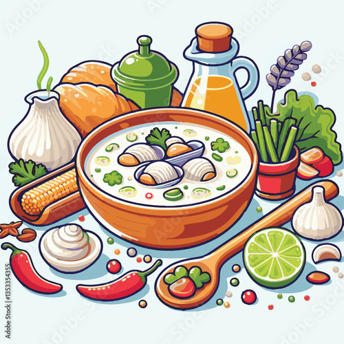 food, delicious, chowder, bowl, soup, clam, seafood, dinner, potato, meal, gourmet, cream, creamy, healthy, lunch, shellfish, fresh, cuisine, parsley, spoon, dish, milk, white, bread, hot, american, b