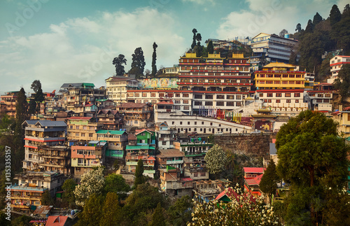 Panorama of Darjeeling cityscape in India