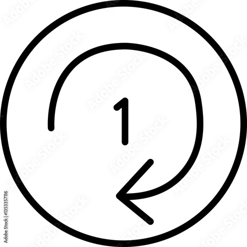 Audio Repeat One Icon 