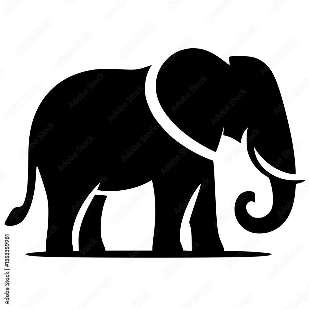 Fototapeta premium Elephant logo silhouette