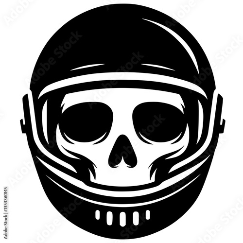 Racing skull silhouette