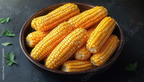 Golden Corn Cobs Fresh Harvest Natural Vegetable Organic Agriculture Maize