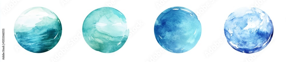Abstract Watercolor Spheres Abstract Watercolor Spheres
