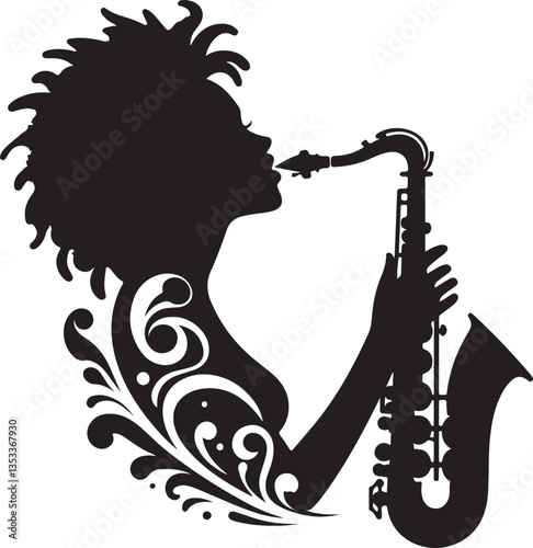 Saxophone Player Silhouette Bundle | Jazz Musician Clipart & Musical Instrument Art