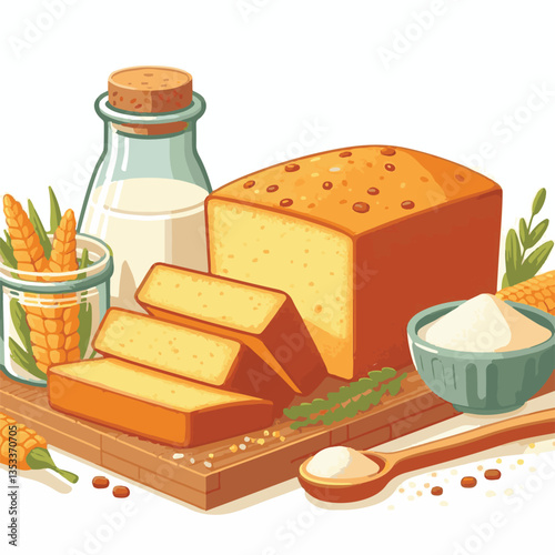 food, cornbread, homemade, delicious, baked, bread, breakfast, cornmeal, background, fresh, tasty, snack, meal, corn, crust, pastry, yellow, bakery, traditional, rustic, corn bread, closeup, gourmet, 