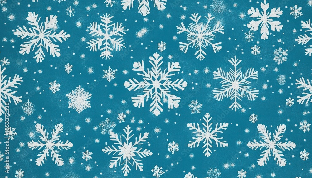 Turquoise Snowflake Pattern Scandinavian Folk Art Winter Design Decoration Turquoise Snowflake Pattern Scandinavian Folk Art Winter Design Decoration