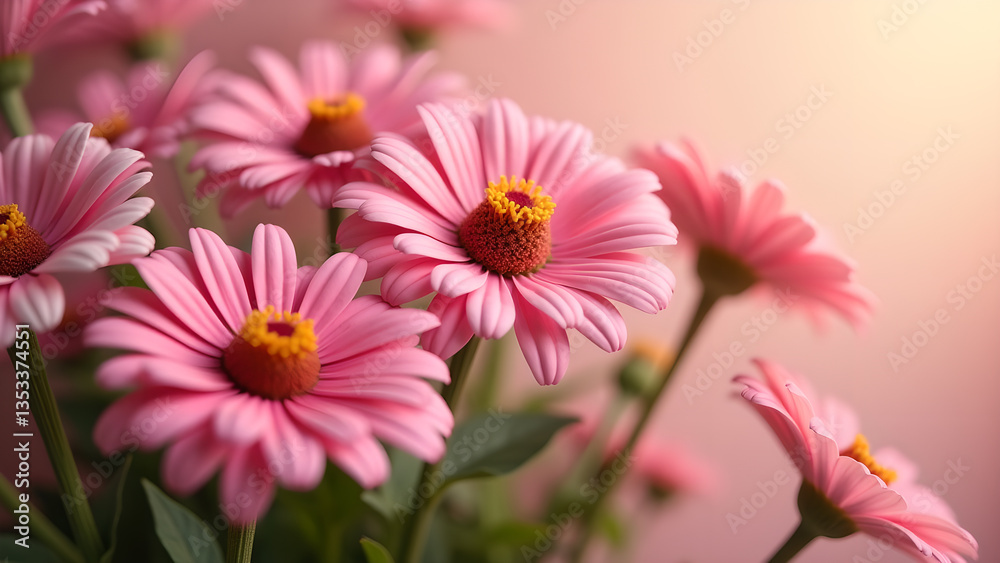 Delicate Pink Daisies: A Spring Floral Arrangement Delicate Pink Daisies: A Spring Floral Arrangement