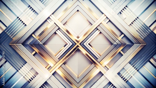  silver, white, and gold tones geometric background