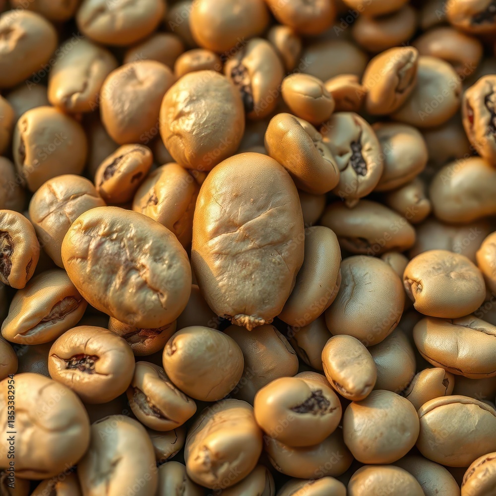 Dry, oily, rough, slightly slick beans with visible crevices and fissures, coffee beans, harvest, crop Dry, oily, rough, slightly slick beans with visible crevices and fissures, coffee beans, harvest, crop