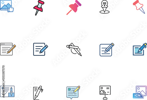 Social Media Icons Bundle Set.