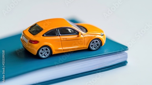 Vibrant Car Brochure Display on Counter